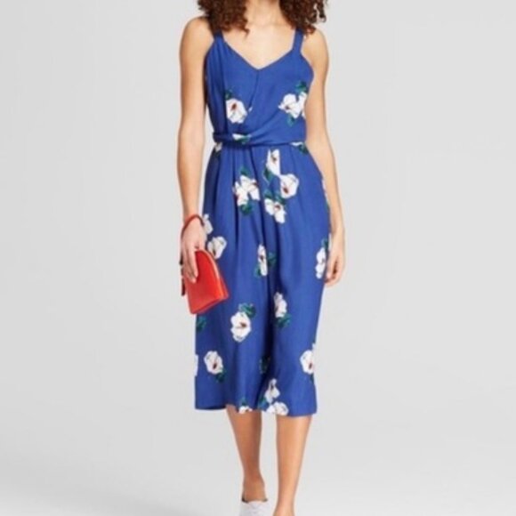 Target Blue Floral Jumpsuit -  2X - New! - Picture 1 of 10